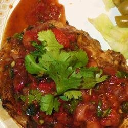 Grilled Chicken Breasts with Fresh Strawberry Salsa recipe