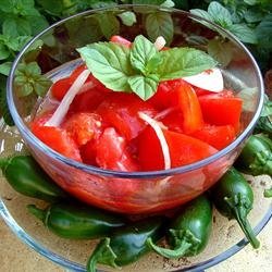 Chrissy's Sweet 'n' Sour Tomato Salad recipe