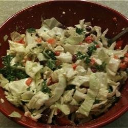 Red Bean Salad with Feta and Peppers recipe