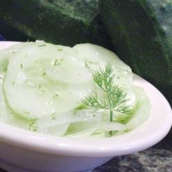 Cucumber Slices With Dill recipe
