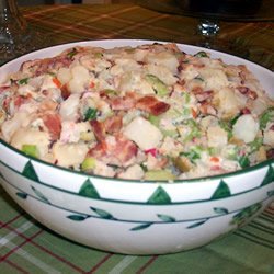Potato Salad With Bacon, Olives, and Radishes recipe