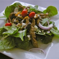 Flat Iron Steak and Spinach Salad recipe