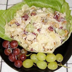 Chicken Pasta Salad with Cashews and Dried Cranberries recipe