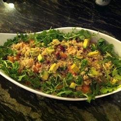 Quinoa Salad with Grapefruit, Avocado, and Arugula recipe