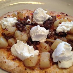 Personal Flat Bread Pizza, Sage Sausage, Red Pepper Jelly #5FIX recipe