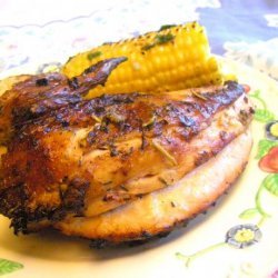 Roasted Halved Chicken With Garlic-Herb Paste recipe