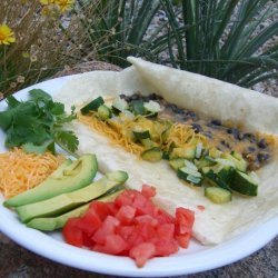 Green Chile Calabasitas Burritos recipe