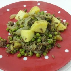 Kheema With Potatoes and Peas recipe