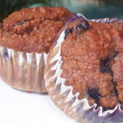 Blueberry-Walnut Wheat Germ Muffins recipe