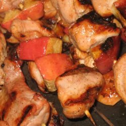 Glazed Apple Pork Kabobs recipe
