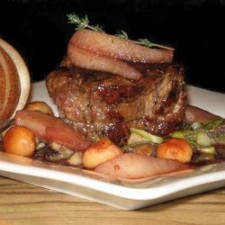 Pear and Red Wine Glazed Kangaroo Fillet (Or Beef) With Macadami recipe