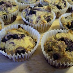 Blueberry Whole-Grain Corn Muffins recipe