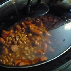 Crock Pot Hot Dogs / Franks and Beans -- Easy recipe