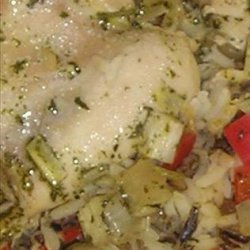 Juicy Crock Pot Garlic Chicken With Wild Rice recipe
