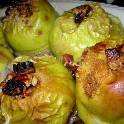 Sticky Maple Pecan Baked Apples With Toffee Fudge Sauce recipe