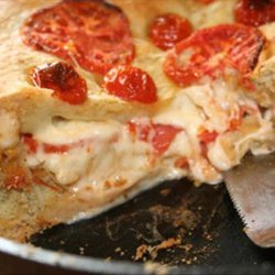 Herbed Focaccia Stuffed With Tomato and Provolone Cheese recipe