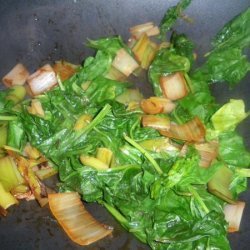 Steamed Leeks & Spinach recipe