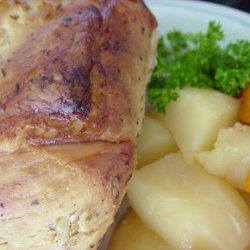 Tender Oven Roasted Pork  and Veggies recipe