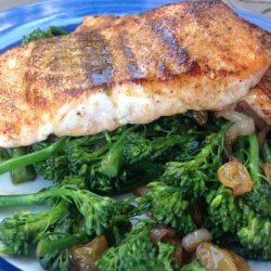 Blackened Salmon With Broccoli recipe