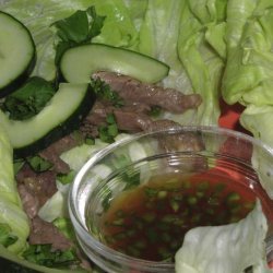 Vietnamese-Style Grilled Beef Wrap-Ups recipe