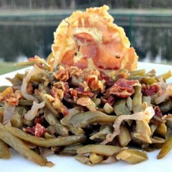 Balsamic Pancetta Green Beans With Shallots recipe