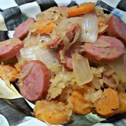 Yet    Another Turkey Sausage and Kraut Skillet recipe