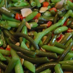 Sauteed Garlic Scapes (Or Green Beans)With Red Pepper & Almonds recipe