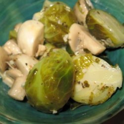 Marinated Brussels Sprouts and Mushrooms recipe