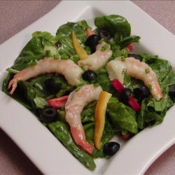 Shrimp & Spinach Salad with Vinaigrette recipe