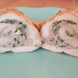 Chicken Breasts Stuffed With Spinach and Mushrooms recipe