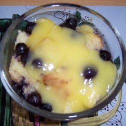 Blueberry Bread Puddings With Lemon Curd recipe