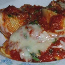 Spinach, Cheese, and Sausage Stuffed Shells OAMC recipe