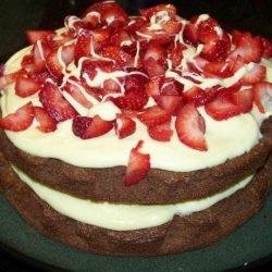 Strawberry Brownie Tart recipe