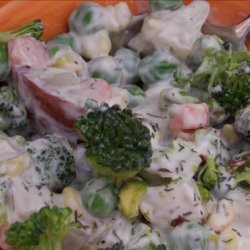 Garden Vegetable Pistachio Potato Salad recipe