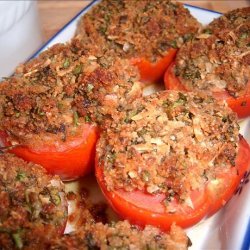 Becky's Baked Tomatoes With Basil and Parmesan recipe