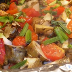 Rosemary-Roasted Jerusalem Artichokes and Tomatoes recipe