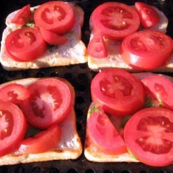 Grilled Sourdough Bread With Garden Tomatoes recipe