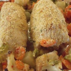 Shortcut Stuffed Chicken Rolls with Veggies recipe