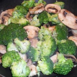 Garlic-spiked Broccoli and Mushrooms With Rosemary recipe