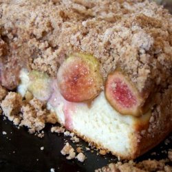 Streuselkuchen Topped W. Fresh Fig or Peach, Plum (Bread Machine recipe