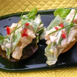 Surimi Crab Salad With Snow Peas and Water Chestnuts recipe