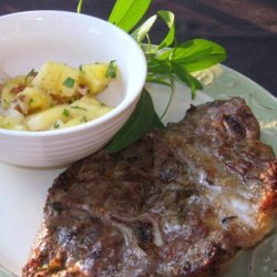 Tarragon-Marinated Lamb Chops With Pineapple Pecan Salsa recipe