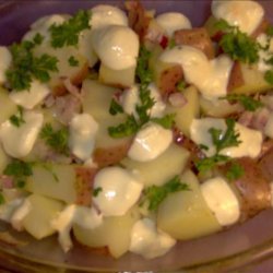 Warm Potato Salad With Brie recipe