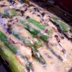 Spicy and Sweet Cheesy Asparagus recipe