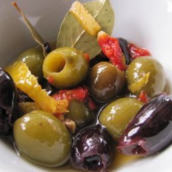 Auberge Spiced Olives With Garlic, Orange and Sun-Dried Tomatoes recipe