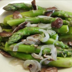 Asparagus with Mushrooms--Fat-free and delicious! recipe