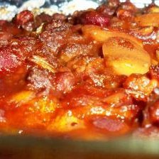 Baked Beans With Ground Beef and Bacon recipe