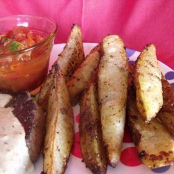 Spicy Potato Wedges With Chili Dip recipe