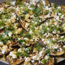 Griddled Marinated Eggplant With Feta and Herbs recipe