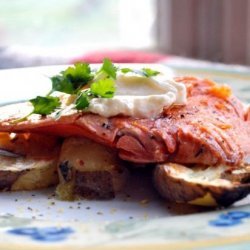 Salt and Pepper Salmon With Lime Mayonnaise With Potatoes recipe